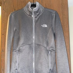 Grey Full Zip Fleece Lined North Face Women’s Jacket